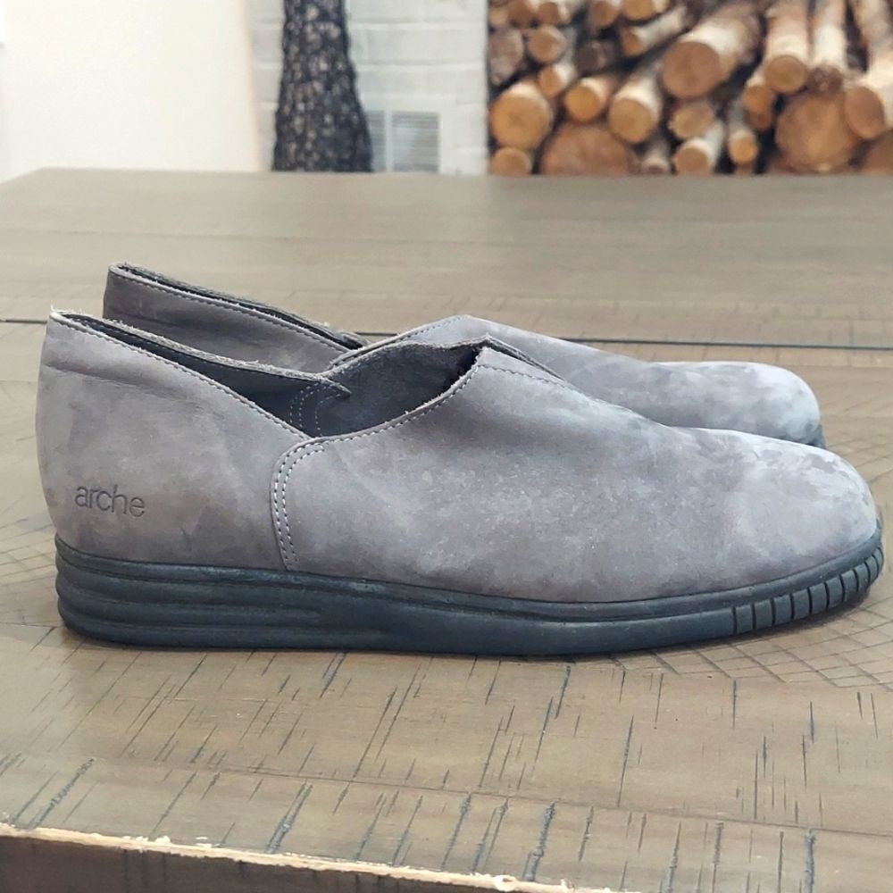 Arche Grey Suede Slip-on Shoes Sz 39